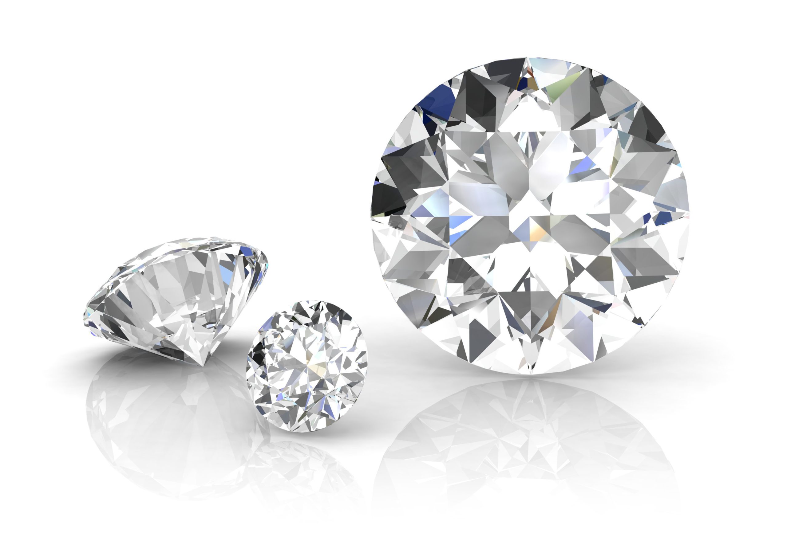 diamonds of different sizes