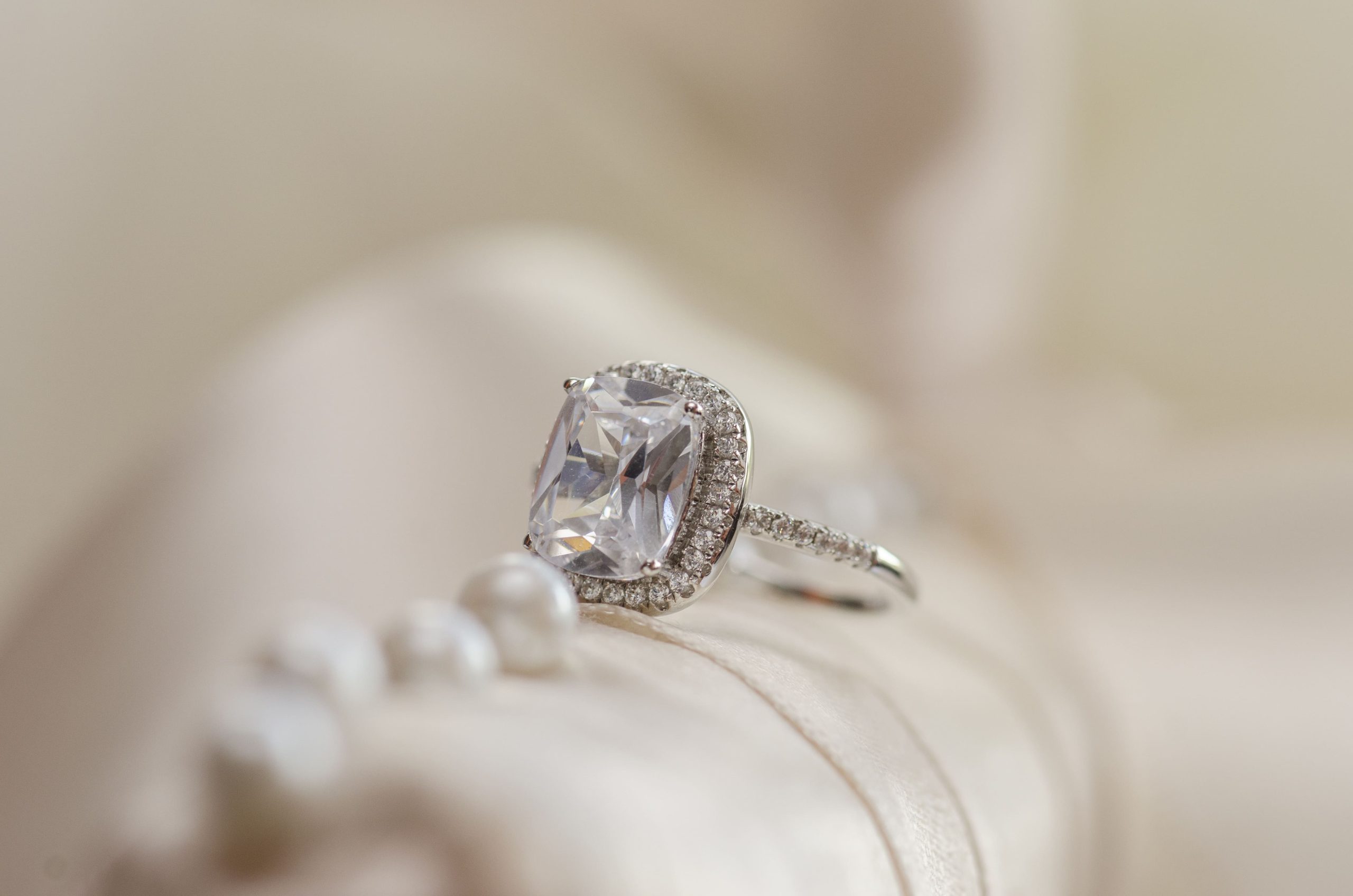 studded diamond wedding ring