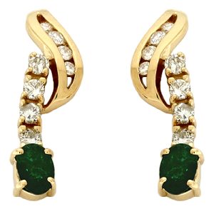 Emd./ Dia Earring