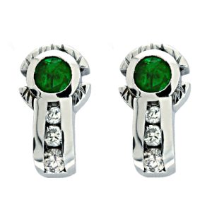 Emerald./ Diamond Wg Earring