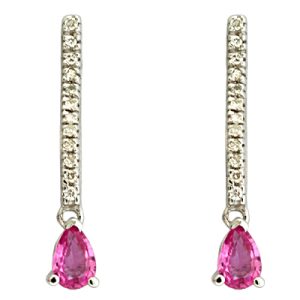 Pink Sapphire & Diamond Earr