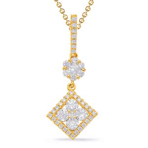 Yellow Gold Diamond Pendant