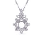 White Gold Diamond Pendant For 1/2ct