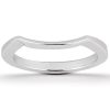 A curved silver ring is displayed against a white background.