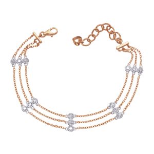 Rose Gold Diamond By The Yard Braceelt