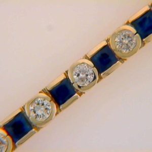 SappHire & Diamond Bracelet