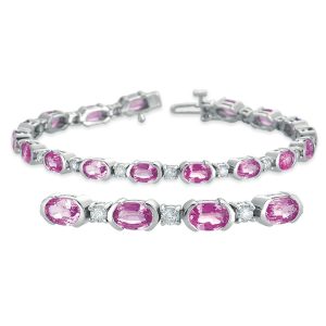 Pink Sapphire & Diamond Bracelet