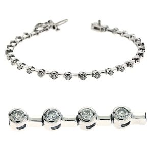 Tube Diamond Tennis Bracelet
