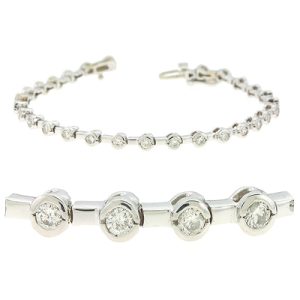 Tube Diamond Tennis Bracelet