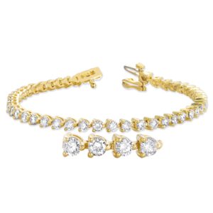 Three Prong Tennis Bracelet