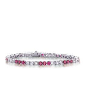 Diamond & Ruby Tennis Bracelet