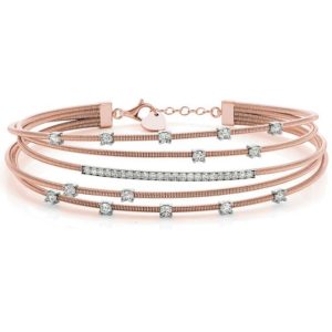 Rose Gold Bangle Italian Made