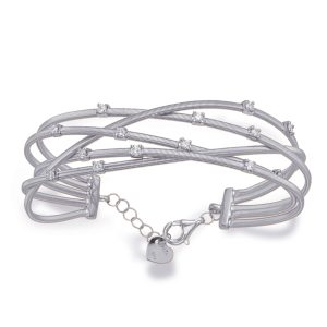 White Gold Bangle Italian Made