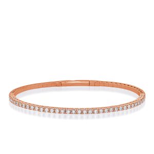 Rose Gold Flexible Bangle Bracelet