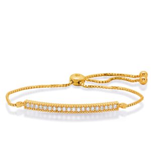 Yellow Gold Bolo Diamond Bracelet
