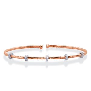 Rose Gold Bangle Italian Made