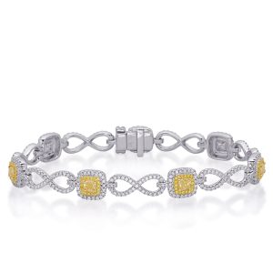 Yellow & White Gold Yellow Diamond Brac