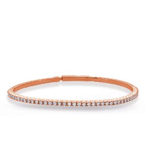 Rose Gold Flexible Bangle Bracelet