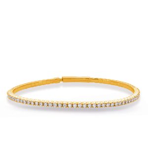 Yellow Gold Flexible Bangle Bracelet