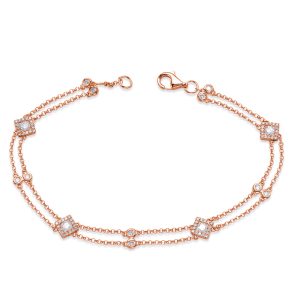 Rose Gold Diamond By The Yard Bracelet