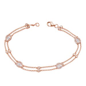 Rose Gold Diamond By The Yard Bracelet
