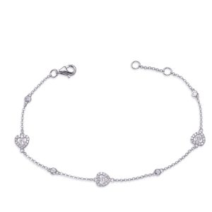 White Gold Diamond By The Yard Bracelet