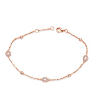 Rose Gold Diamond By The Yard Bracelet