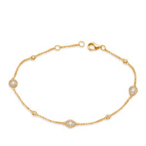 Yellow Gold Diamond By The Yard Bracelet
