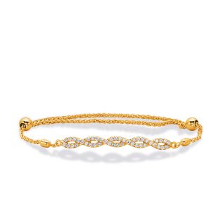 Yellow Gold Bolo Diamond Bracelet