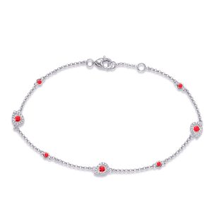 White Gold Ruby & Diamond Bracelet