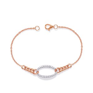 Rose & White Gold Diamond Bracelet