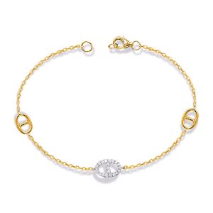 Yellow & White Gold Diamond Bracelet