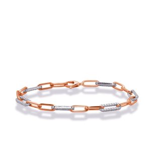 Rose & White Gold Diamond Bracelet