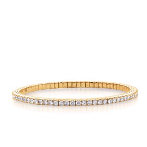 Yellow Gold Flexible Bangle Bracelet
