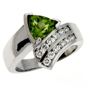 Blue Topaz & Diamond Ring