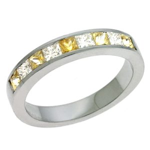 Yellow Sapphire & Diamond Ring