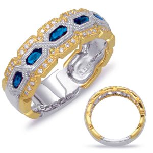 Yellow & White Gold Sapphire Ring