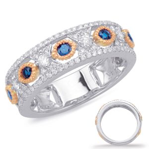 Rose & White Gold Sapphire & Diamond Rin
