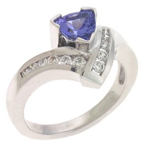 Aquamarine & Diamond Ring