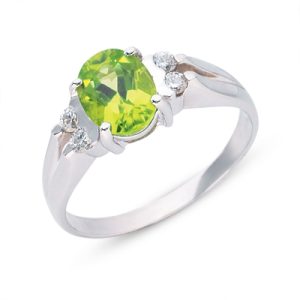 Peridot & Diamond Ring