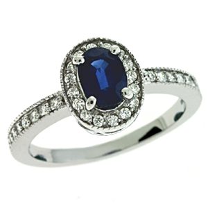Sapphire & Diamond Ring
