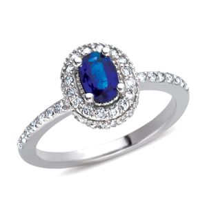 Sapphire & Diamond Ring