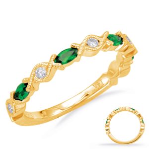 Yellow Gold Tsavorite & Diamond Ring