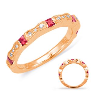 Rose Gold Ruby & Diamond Ring