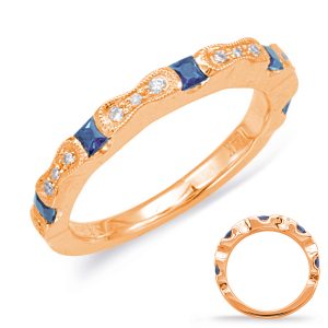 Rose Gold Sapphire & Diamond Ring