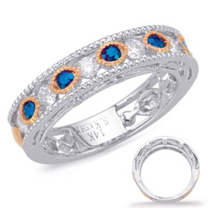 Rose & White Gold Sapphire & Diamond Rin