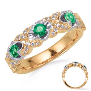 Yellow & White Gold Tsavorite & Diamond