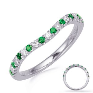 White Gold Tsavorite & Diamond Band