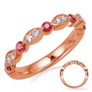 Rose Gold Ruby & Diamond Ring