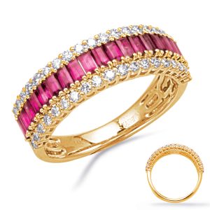 Yellow Gold Ruby & Diamond Ring